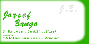 jozsef bango business card